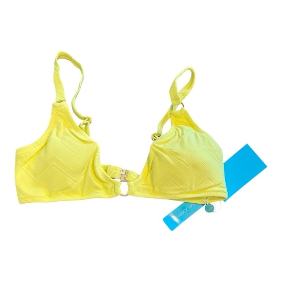Melissa Odabash Montenegro Lemon Zigzag Bikini Top in Lemon NWT - Picture 3 of 6